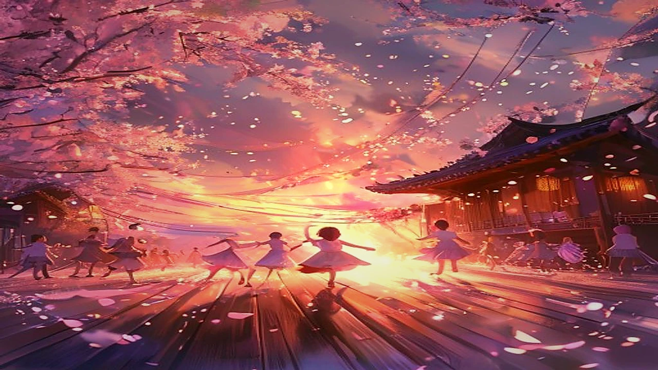 VR 트레드밀 — Studio Ghibli 일러스트