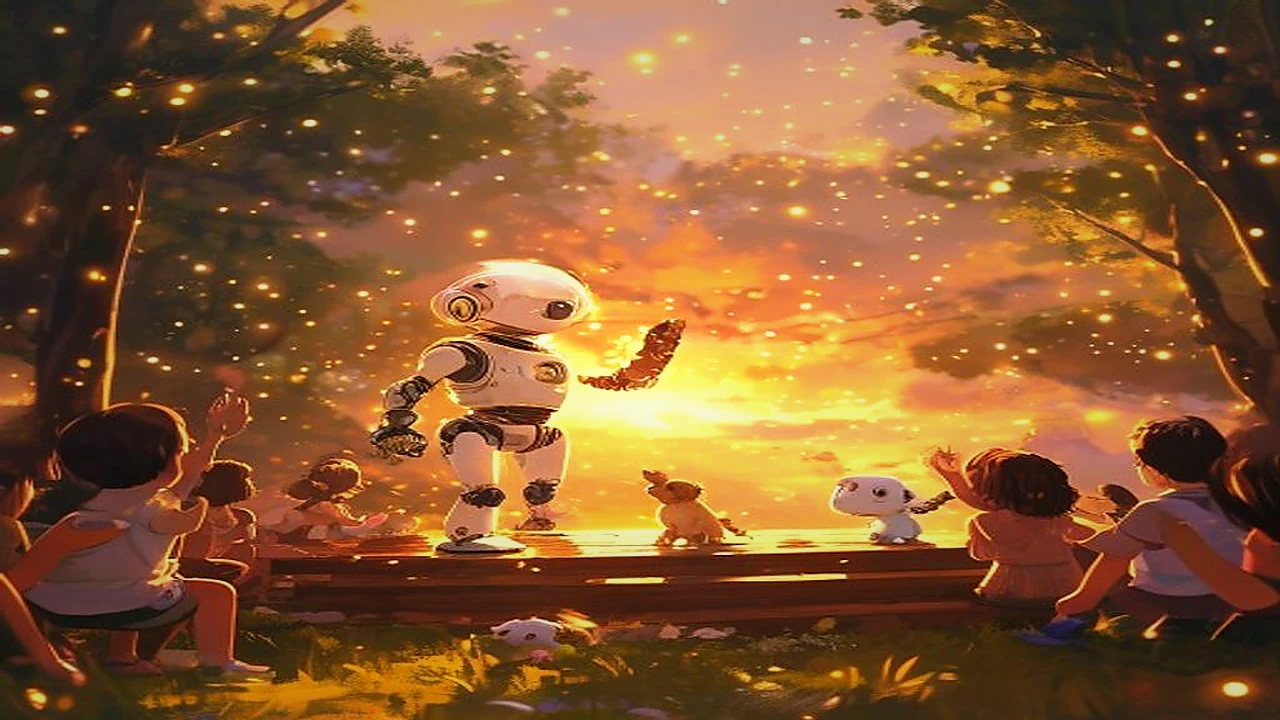 로봇 공연 — Studio Ghibli 일러스트
